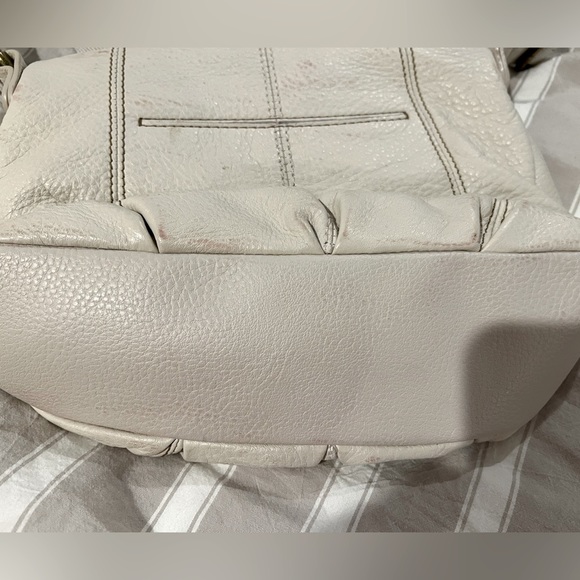 The Sak Deena Flap CrossBody Bag, Bone White or Creamy White color, Soft Leather - Picture 3 of 3